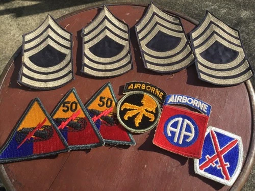 WWII WW2 U.S. Military Patches Lot Army Armored Airborn Mountain Divisions