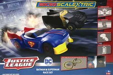 2019 Micro Scalextric Batman v Superman G1151T HO Slot Car RACE SET Bat. Powered