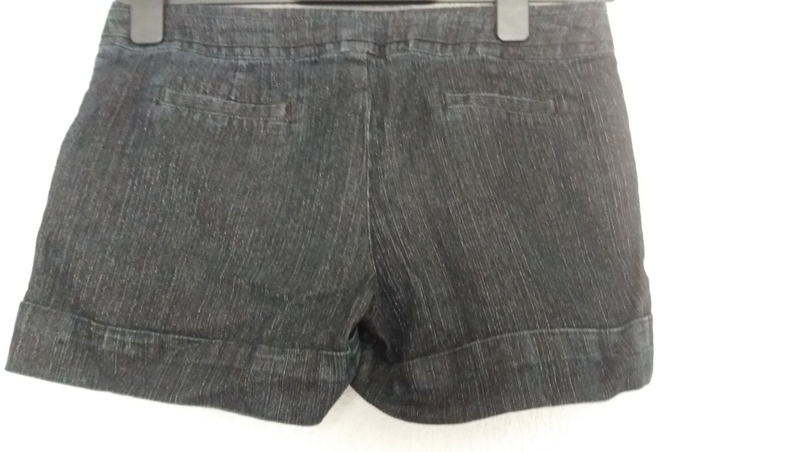Ladies black denim shorts with sparkle. Size 14 . eBay