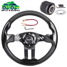 13" Racing Steering Wheel with Hub Adapter Fit For Ford Mustang Non-GT 1984-2004