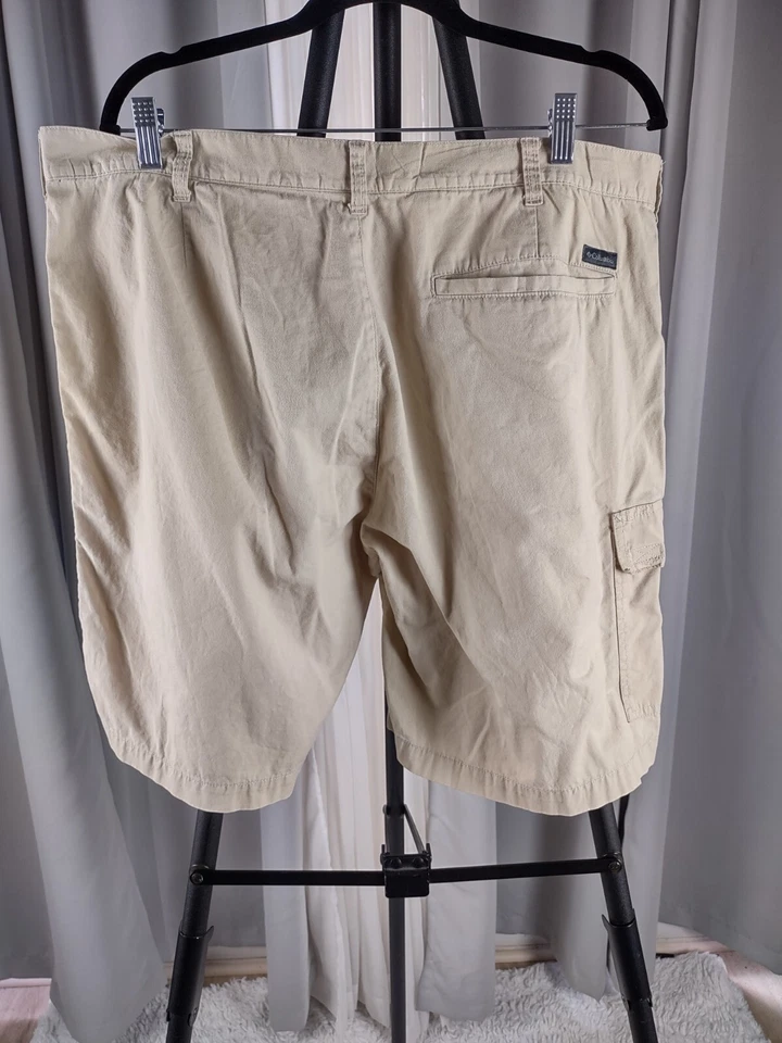 Columbia Pantalones Cortos Informales de Algodón para Hombre Tostados, Beige, Multi Bolsillo Senderismo Talla 40X10 Foto 4 de 4