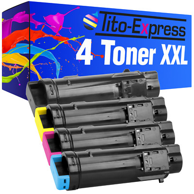 4 Toner für Dell S2825 XXL PlatinumSerie H 625 cdw H 825 H 825 cdw S 2825 cdn