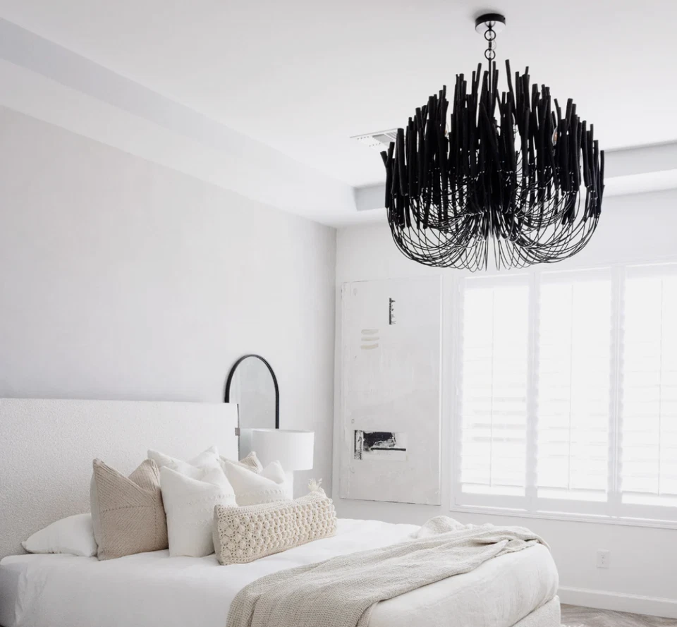 NUEVO XL Negro Arteriors Anthropologie Tilda Araña Mod Costero Orgánico Foto 2 de 2