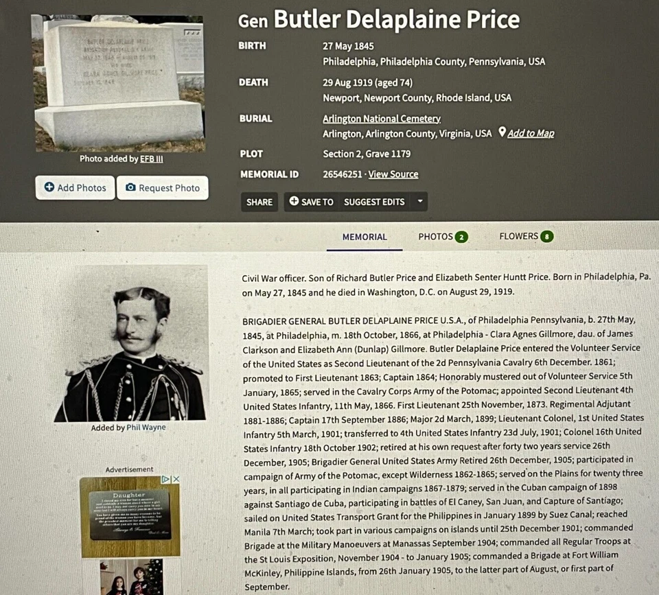 1904 MANASSAS VA DOANE FIRMADO GUERRA CIVIL GENERAL MAYORDOMO PRECIO! ESPAÑOL AMERICANO+ Foto 3 de 3