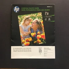 NEW! HP Everyday Semi-Gloss Inkjet Photo Paper 50 Sheets 8.5" x 11" Q8723A