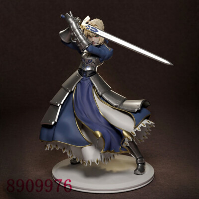 Saber Fate 3D Printing Figure Unpainted Model Sculpture GK Blank Kit New Stock