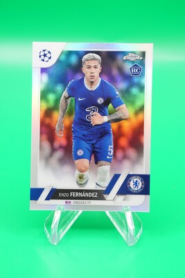 2022-23 Topps Chrome Base Refractor #158 Enzo Fernández Chelsea FC