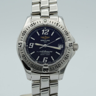 BREITLING COLT OCEANE QUARTZ A57350 QUARTZ DAMEN UHR STAHL SCHWARZ STAHL BR091 2
