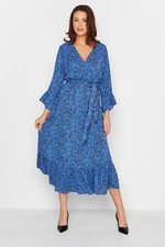 Image of LTS Dress Tall Women Size 10 Blue Long Tall Sally Midi Dress