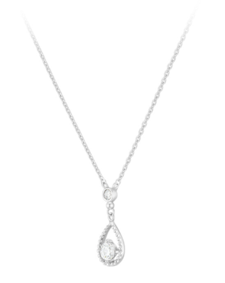 J.Estina Jete 14K Necklace JJJTNQ1BS002W4420 14K White Gold Cubic