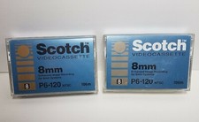 2-Pack Scotch Video Cassette 8mm P6-120 NTSC 106m Music Audio Equipt Gear