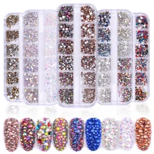 Nail Art Rhinestones Glitter 3D Tips DIY Decoration Nail Art Accessories 1440pcs
