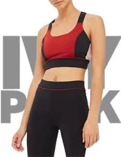 IVY PARK sz XS Colorblock X-Back Sports Bra in Chilli Red