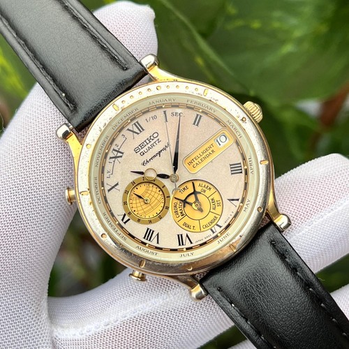 Vintage Seiko Age Of Discovery Intelligent Calendar Japan Quartz Watch 6M23-8000 - Picture 7 of 15