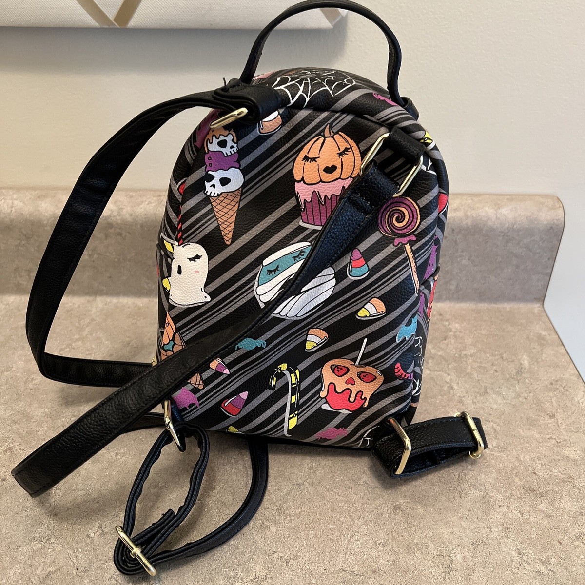 Betsey Johnson Halloween Candy Puppy Mini Backpack Adjustable Straps NWT BETSEY JOHNSON Halloween Bag Mini Backpack Vampire Dog Candy  main image 2