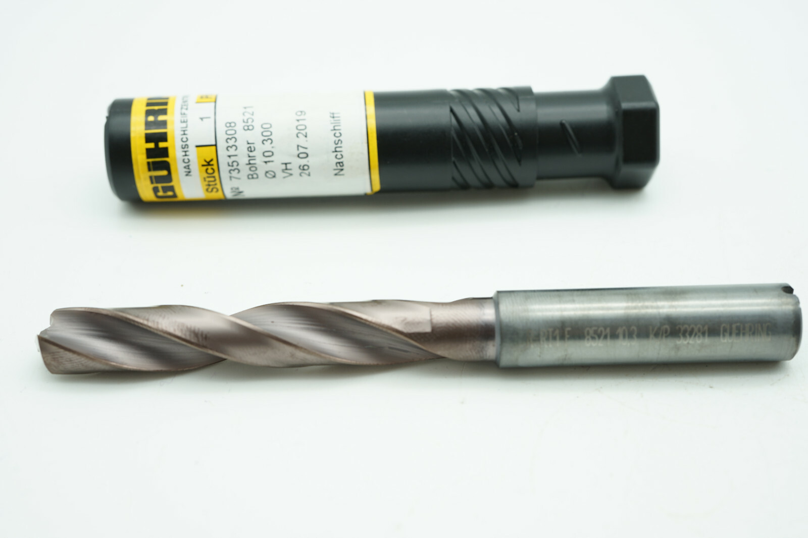 Taladro de relación Gühring 8521 con taladro espiral IK VHM / Ø 10,3 mm rectificado