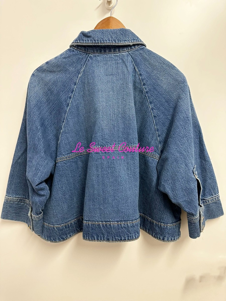 ZARA WOMAN NWT SS25 TRF LAYERED DENIM JACKET BLUE 8727/070