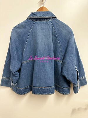 ZARA WOMAN NWT SS25 TRF LAYERED DENIM JACKET BLUE 8727/070