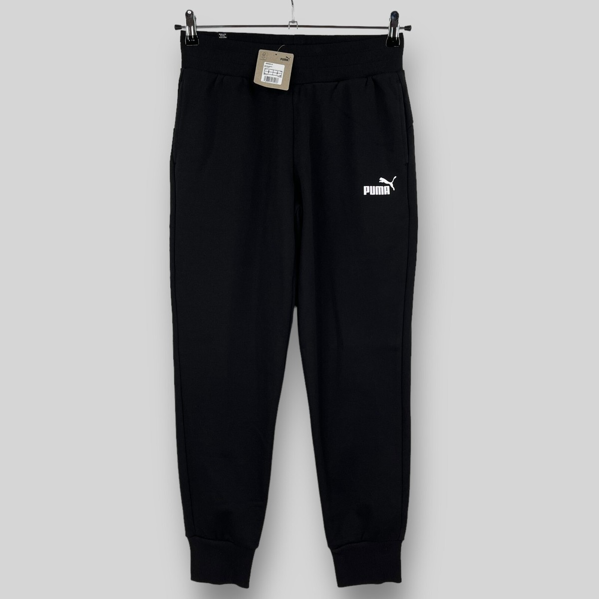 PUMA Womens Essentials Fleece Pants Puma Black Joggers SIZE S BRAND NEW  586839