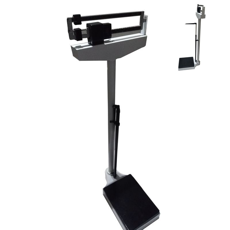 Double Scale Height & Weight Scale Pull Rod Physician Mechanical Scale ...