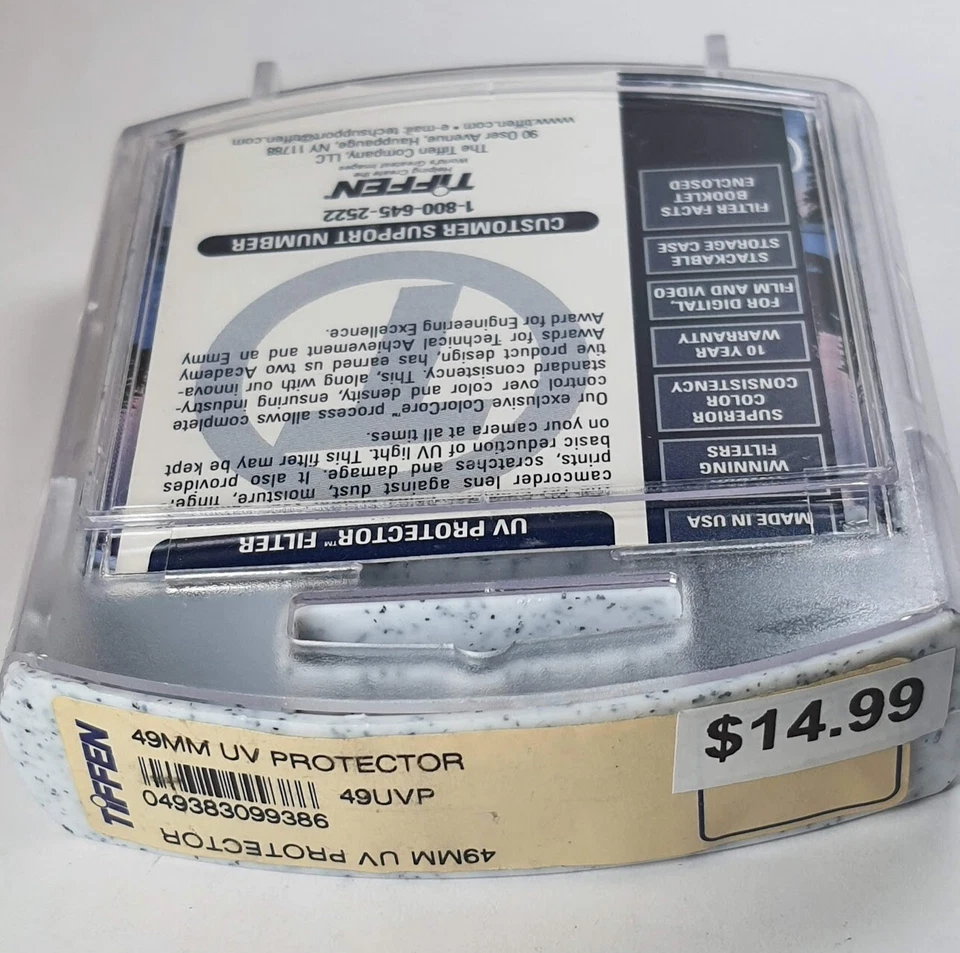 Tiffen 49mm UV Glass Lens Filter 49 mm Glass Safety Protector Protection E-49 US - Image 3 of 4