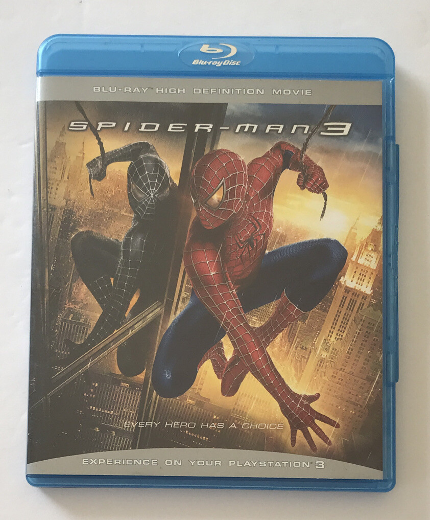 Spider-Man 3 (Blu-ray Disc, 2007) Tobey Maguire Sam Raimi Venom