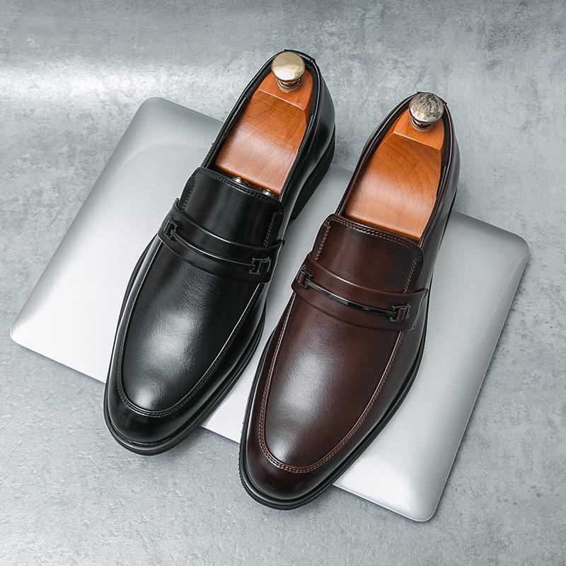 SAOLA Scarpe da lavoro pump da uomo formali britanniche a punta business Oxfords matrimonio pull on pump