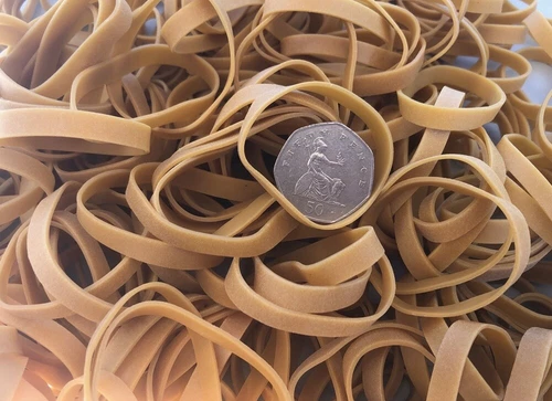 400 x Thick 2.25" Strong Rubber Elastic Bands 60mm x 6mm Heavy Duty No.62