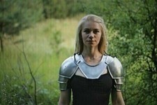 Lady coppia di pauldroni e gola spalla armatura cavaliere medievale Lady Armor SR02