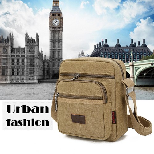 Retro Man's Bags Shoulder Messenger Satchel Travel Bag Men's Crossbody Canvas AU - Picture 11 of 18