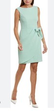 Adrianna Papell Women's Spring Green Cameron Draped Tie Dress Size 8 NWT