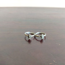 Vintage Toe Rings Old Silver Jewelry Pair Tribal Lady Collectible Rich Patina