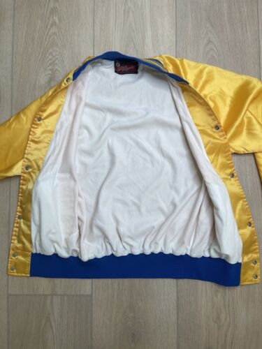 Vintage David Peyser Sportswear PLAYER Varsity Jacket - Yellow & Blue, Women’s M - Bild 4 von 13