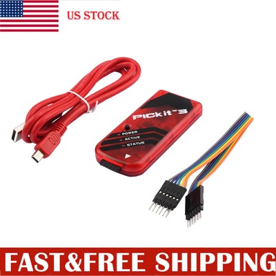 PICkit3 Microchip Original MPLAB PICkit 3 PIC In-Circuit Debugger Programmer USA