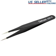 Precision Straight Pointed Tip Tweezer Steel Anti Static Electronic Repair Tool