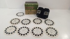 Vintage Sawyers ViewMaster 3D Viewer Bakelite 1950s Stereoscope Bundle Reels