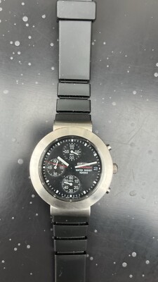 Seiko V657-8140 Silikonarmband schwarz ungetragen mit Etikett