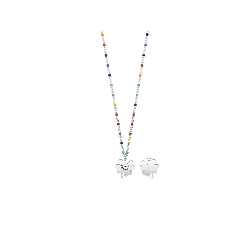 Collana Donna KIDULT NATURE 751052 Acciaio Quadrifoglio F.P.