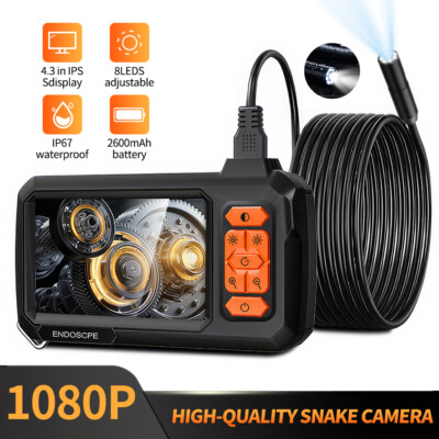 2-15M Endoskop mit 4.3'' LCD 1080P HD Inspektionkamera 8mm Rohrkamera Endoscope