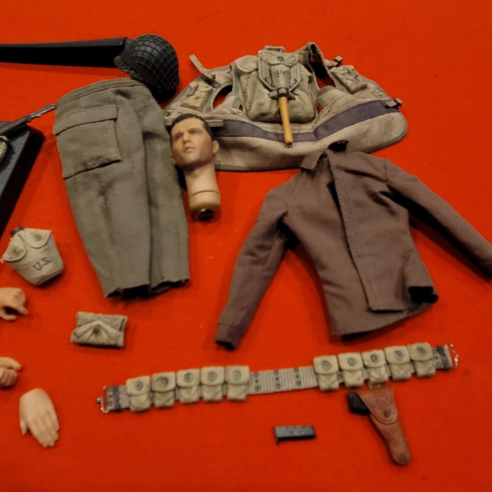 1/12  WWII US Rescue Team JACKSON INVASION VEST,HEAD SUPER LOT from POP TOYS - image 4 of 4