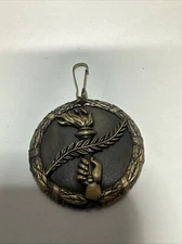 Victory Torch Bronze Medal Award Torch & Palm Branch Medal No Ribbon
