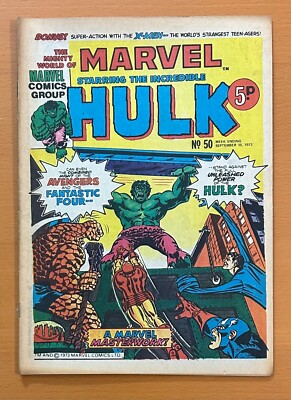 Mighty World of Marvel #50 RARE MARVEL UK 1973. Stan Lee. VF Bronze Age comic