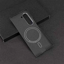 Genuine Carbon Fiber Case Fr Samsung Galaxy Z Fold SE 6 5 W25 Thin Magsafe Cover