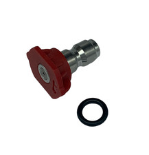 Pressure Washer Quick Connect Tip Nozzle Size 10 GPM Red 0 Degree Spray Angle