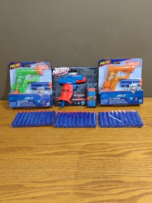  Hasbro Nerf Gun 2 Jolt Blaster With 1 Alpha Strike and 30 extra darts 
