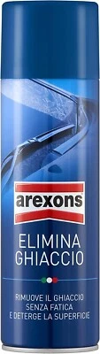 Antigelo Elimina Ghiaccio Spray Rimuovi Ghiaccio Vetri per Auto da 300ml Arexons
