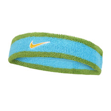 Nike Swoosh Classic Headband Fascia tergisudore da adulto Baltic Blue/Chlorophyl
