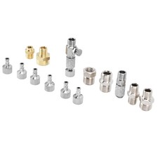 15PCS Stainless Steel Airbrush Adapter Set Quick Release Fittings For Various Ai