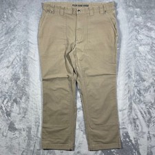 Duluth Flex Fire Hose Work Pants Khaki Men's Size 40 38 x32 30 Cotton Spandex
