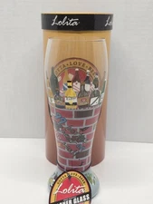 Lolita 99 BOTTLES OF BEER Hand Painted 9" Pilsner Barware Beer Glass Brick Wall